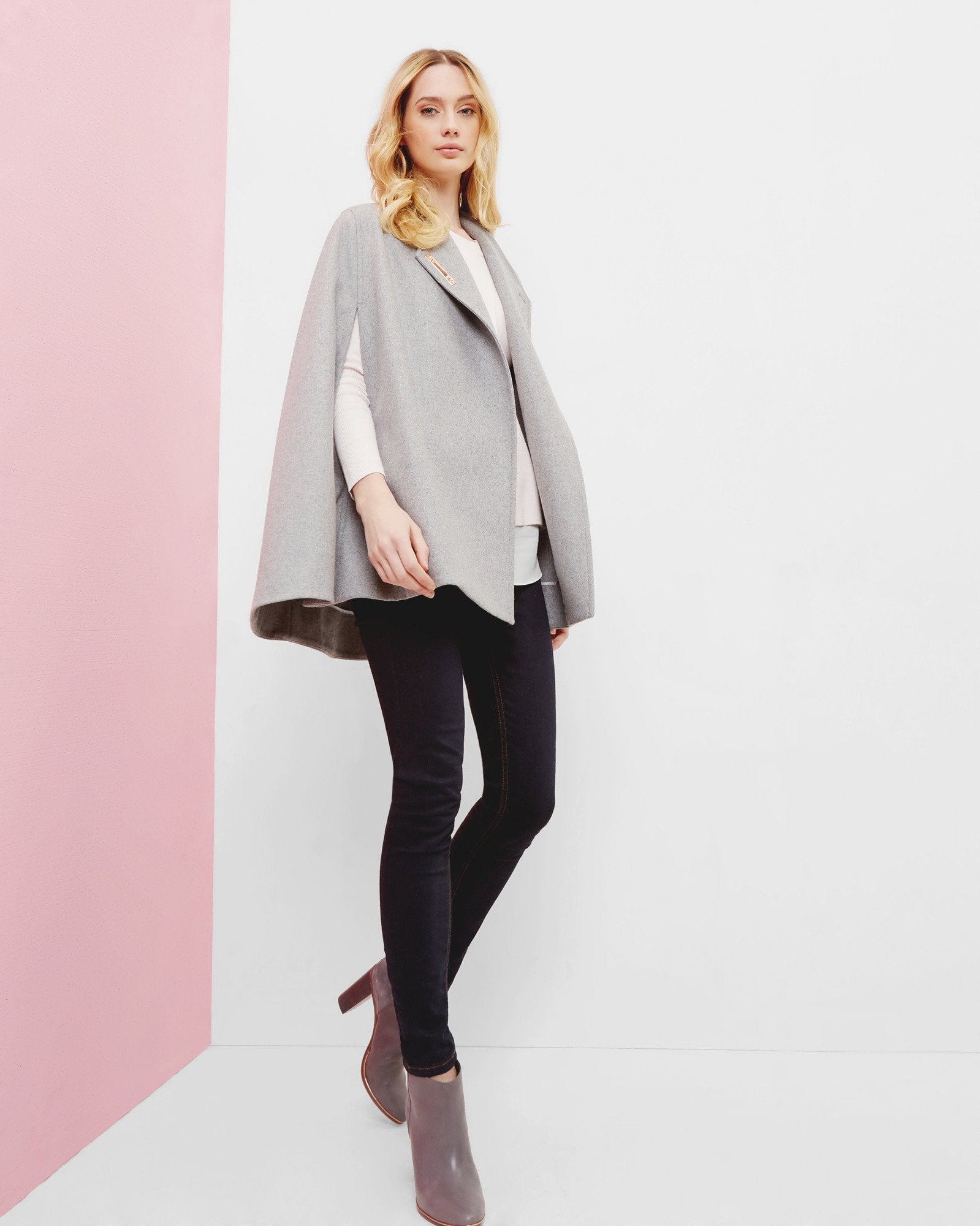 Aillaa Wool Wrap Over Cape